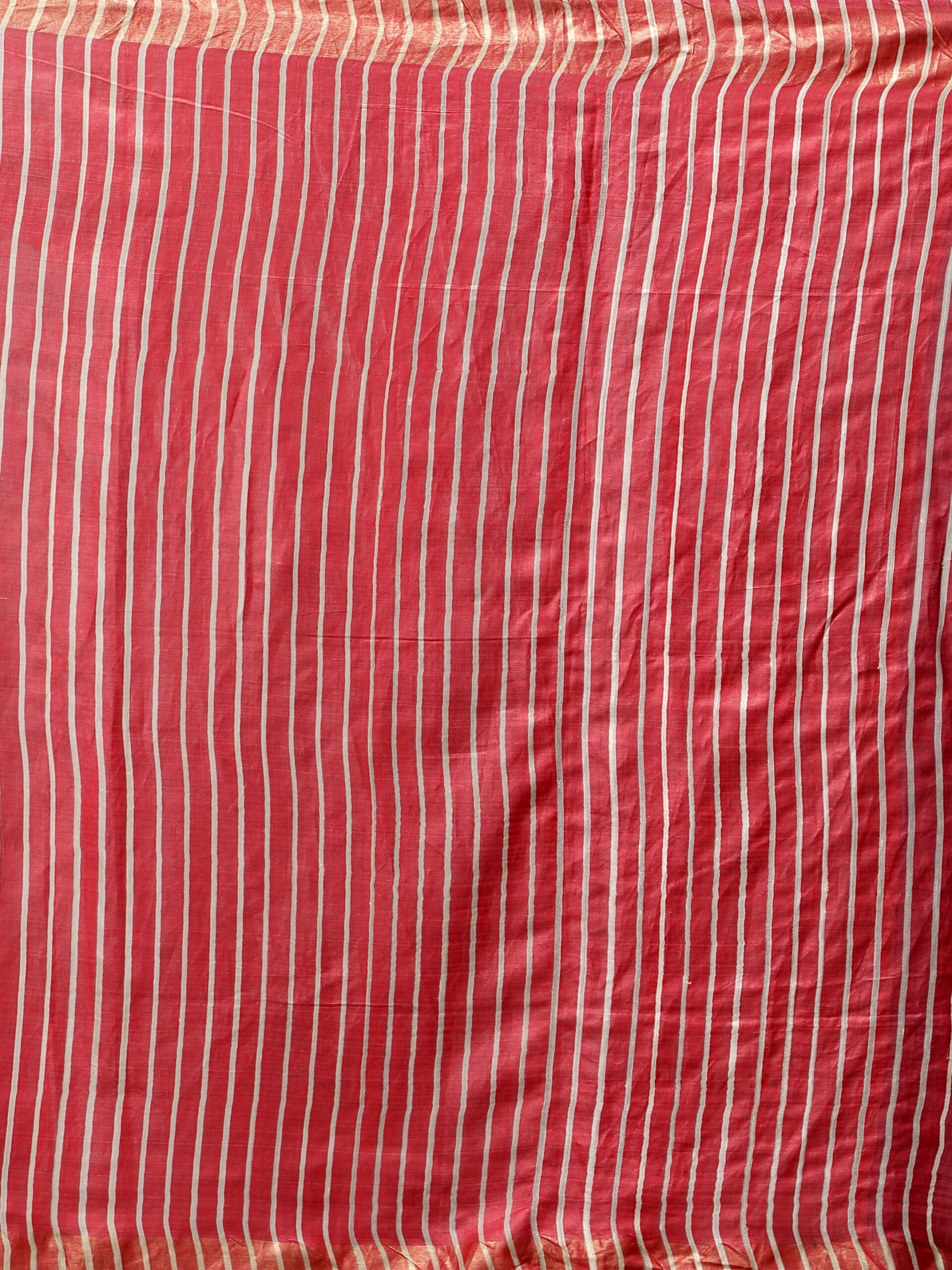 RED MADHUBANI PALLU SILK SAREE - Image 8