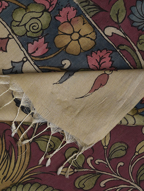 MAROON COTTON SILK DUPATTA - Image 3