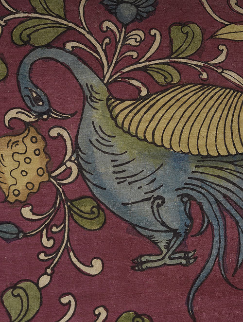 MAROON COTTON SILK DUPATTA - Image 4