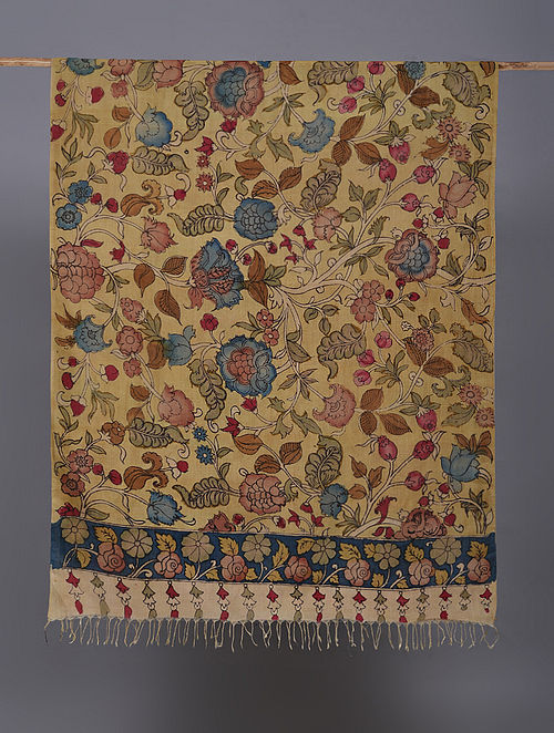 YELLOW COTTON SILK DUPATTA - Image 5