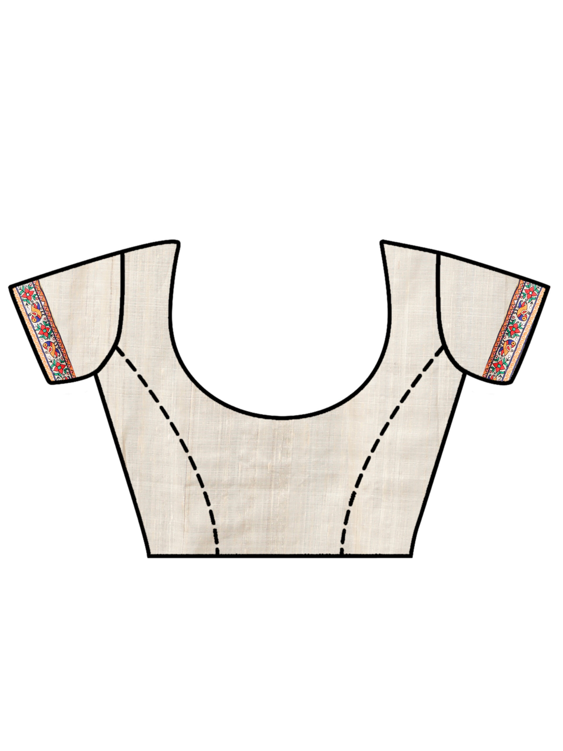 NATURAL COLOR THREAD AARI WORK MULTICOLOR SILK SAREE - Image 10