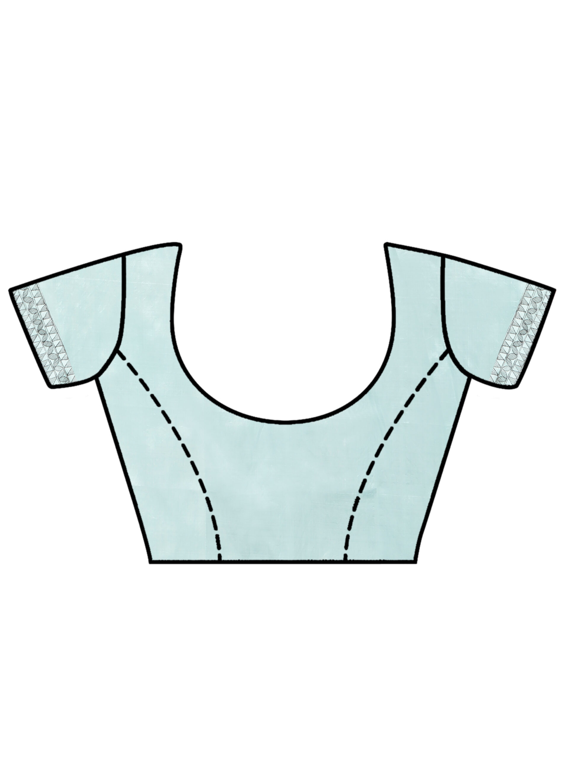 BLUE SHADED MADHUBANI WORK SILK SAREE - Image 10