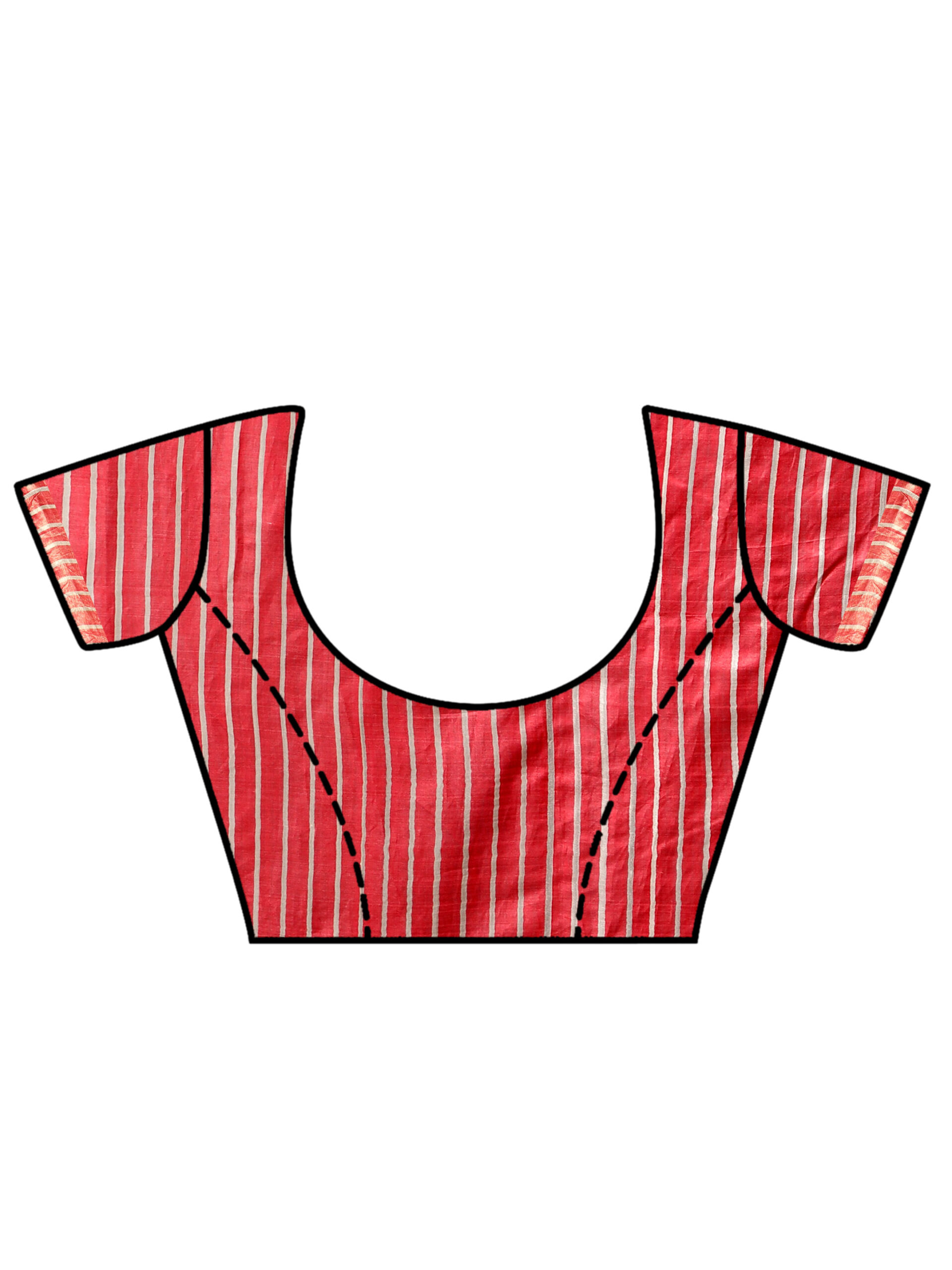 RED MADHUBANI PALLU SILK SAREE - Image 13