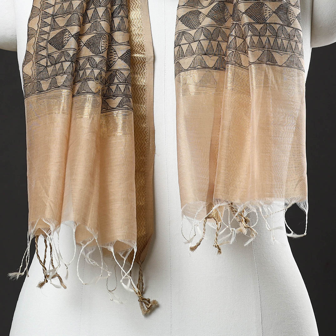 GREEN MADHUBANI SILK SAREE - Image 28