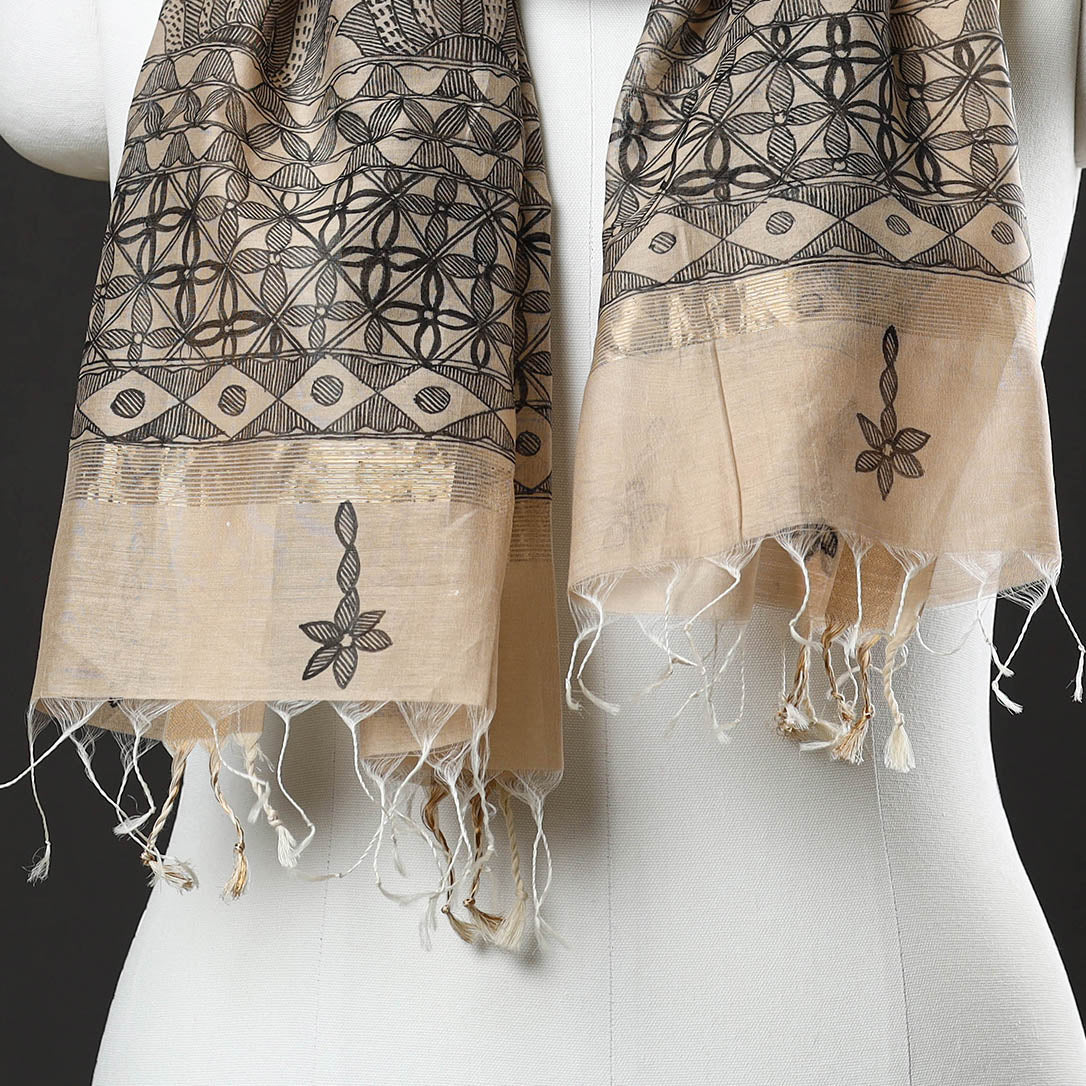 GREEN MADHUBANI SILK SAREE - Image 24