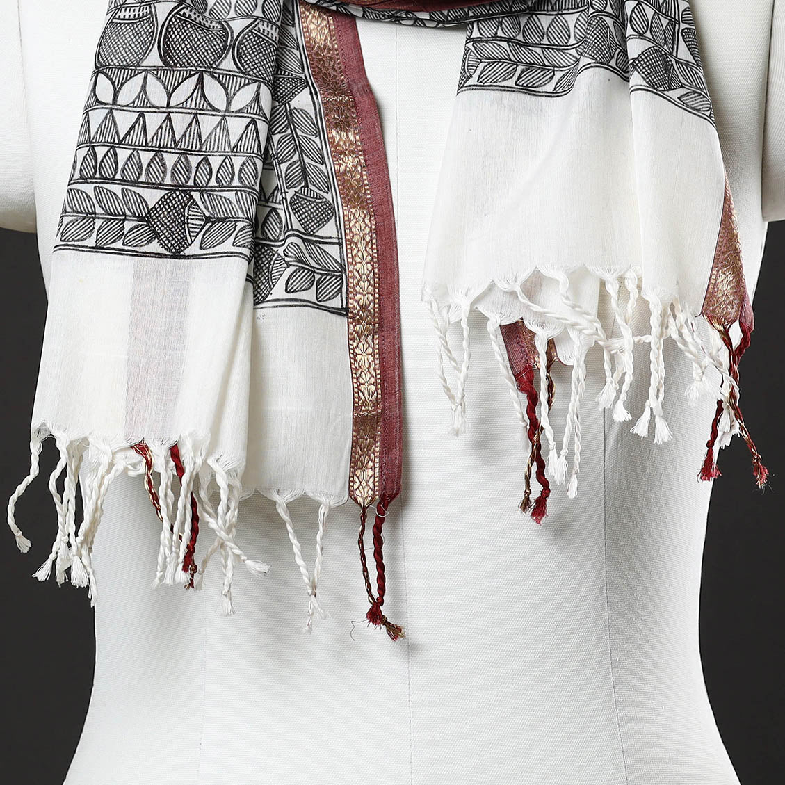 GREEN MADHUBANI SILK SAREE - Image 22