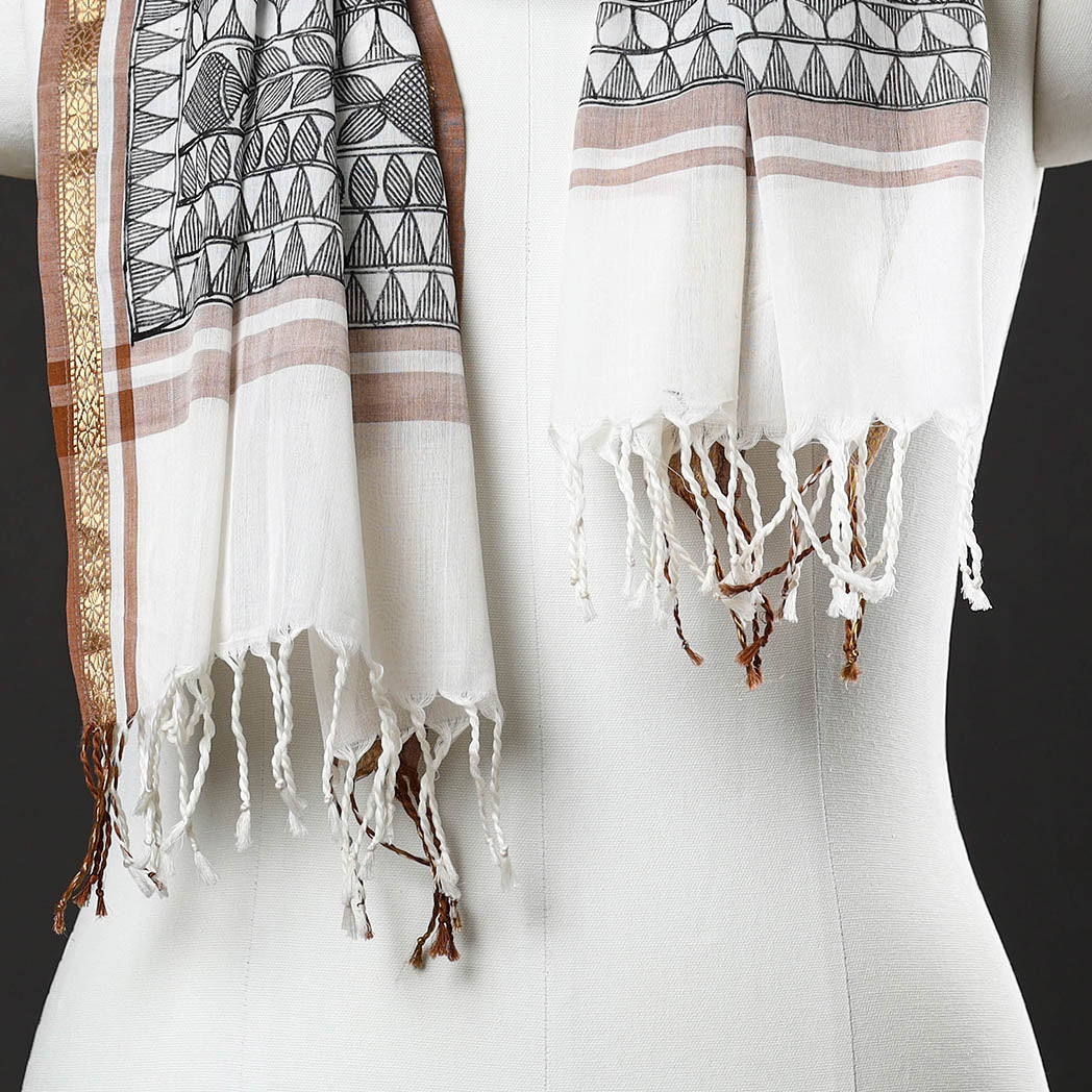 GREEN MADHUBANI SILK SAREE - Image 16