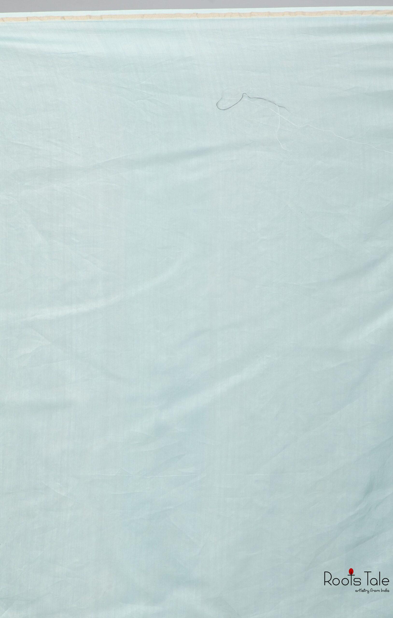 Blue Madhubani & Shibori Chanderi Saree - Image 8