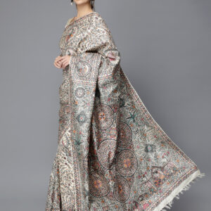 NATURAL MADHUBANI SILK FULL WORK SAREE