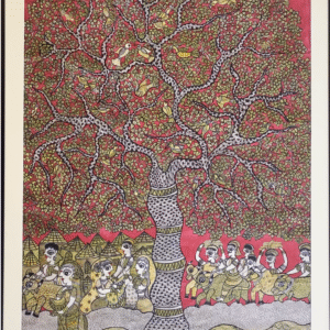 Multicolour Wall Mount Handmade Madhubani Decorative Art